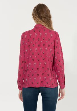 Kadın Pembe Uzun Kollu Gömlek - 50261134010