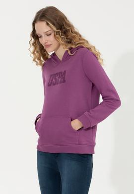 Kadın Menekşe Basic Sweatshirt - 50256249087