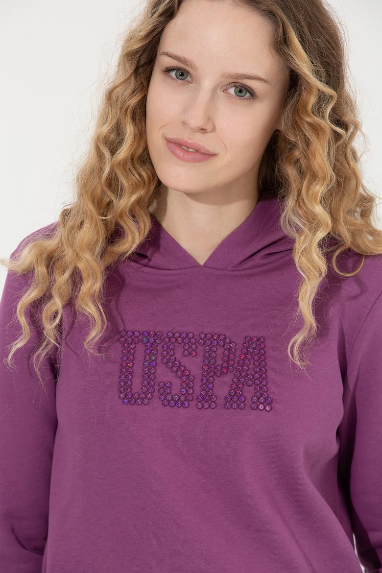 Kadın Menekşe Basic Sweatshirt - 50256249087