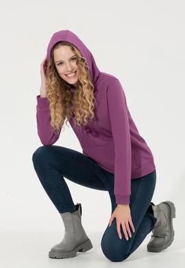 Kadın Menekşe Basic Sweatshirt - 50256249087