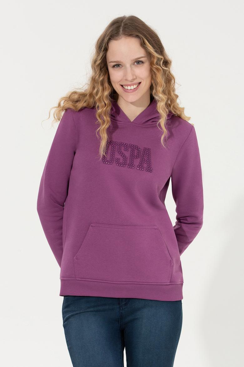 Kadın Menekşe Basic Sweatshirt