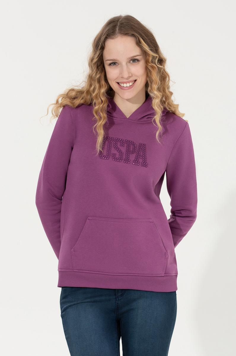 Kadın Menekşe Basic Sweatshirt