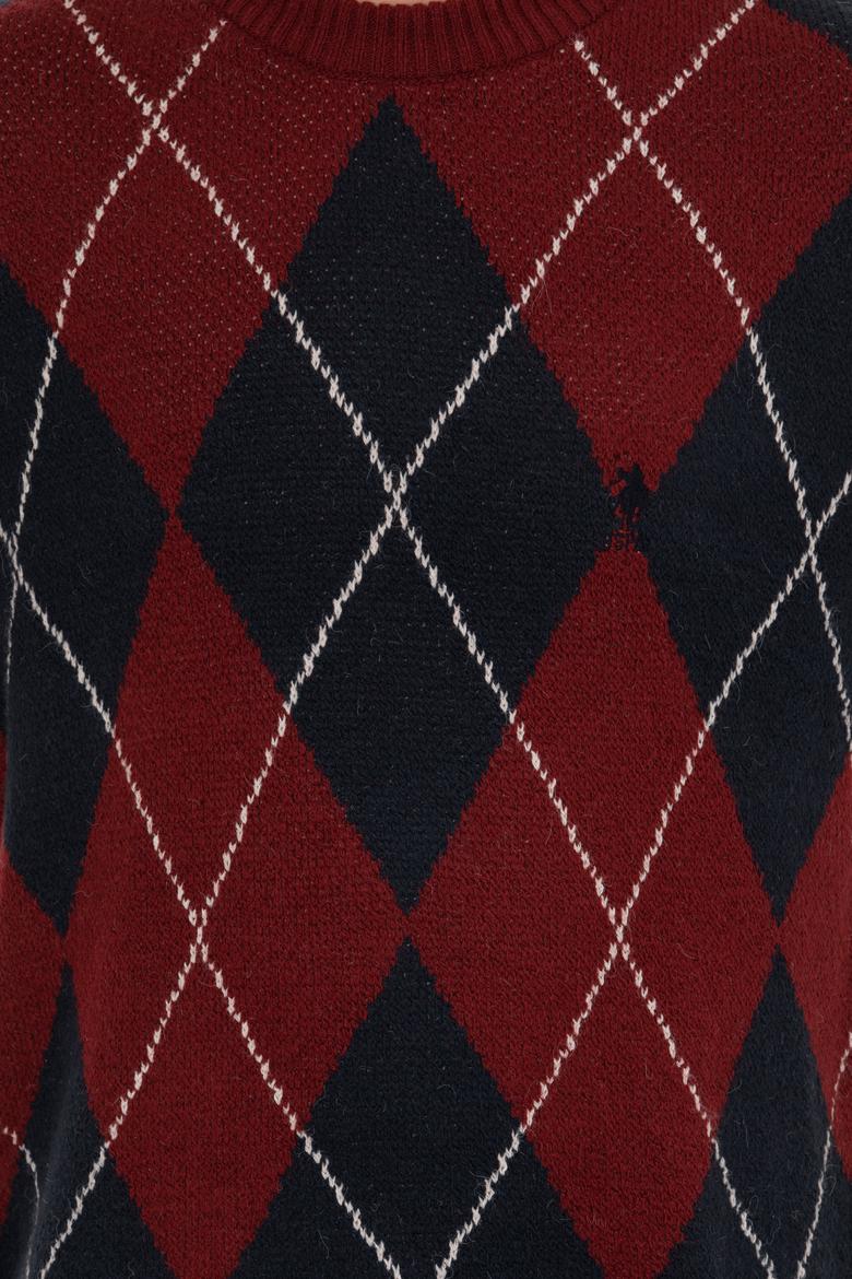 Erkek Vişne Bisiklet Yaka Triko Kazak - 50256191023