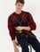 Erkek Vişne Bisiklet Yaka Triko Kazak