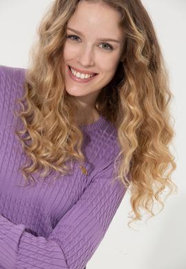 Kadın Lila Kazak - 50253007019