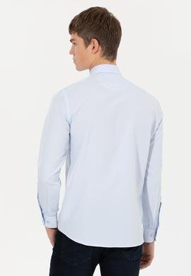 Erkek Açık Mavi Uzun Kollu Basic Gömlek - 50253873012