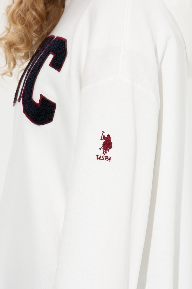 Kadın Ekru Kapüşonlu Sweatshirt - 50255511007