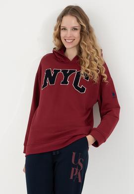 Kadın Vişne Sweatshirt - 50255511028