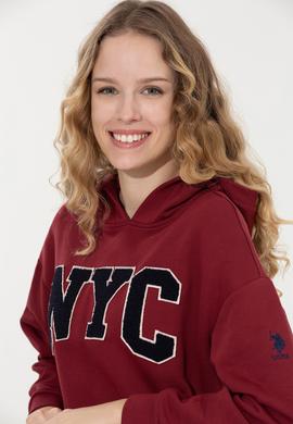 Kadın Vişne Sweatshirt - 50255511028