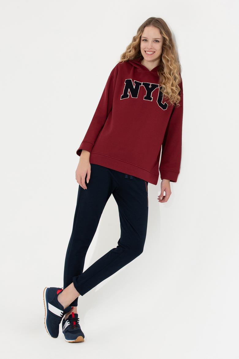 Kadın Vişne Sweatshirt - 50255511028