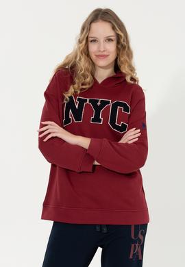 Kadın Vişne Sweatshirt - 50255511028