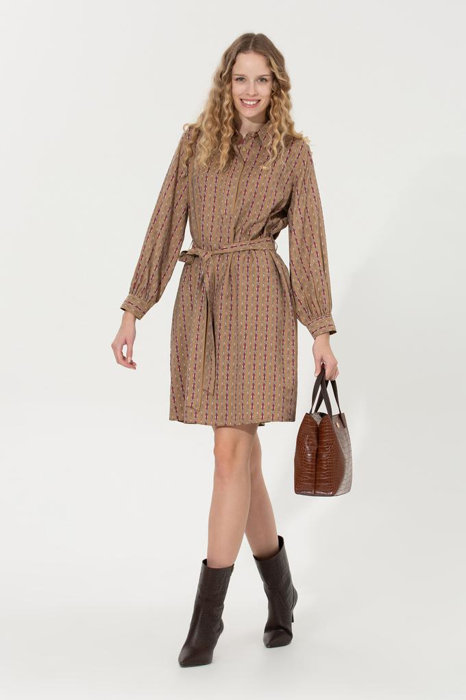 Kadın Camel Dokuma Elbise