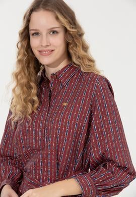 Kadın Vişne Dokuma Elbise - 50253651013