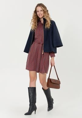 Kadın Vişne Dokuma Elbise - 50253651013