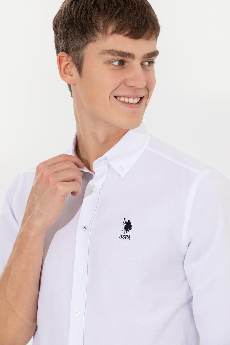 Erkek Beyaz Uzun Kollu Basic Gömlek - 50253872001