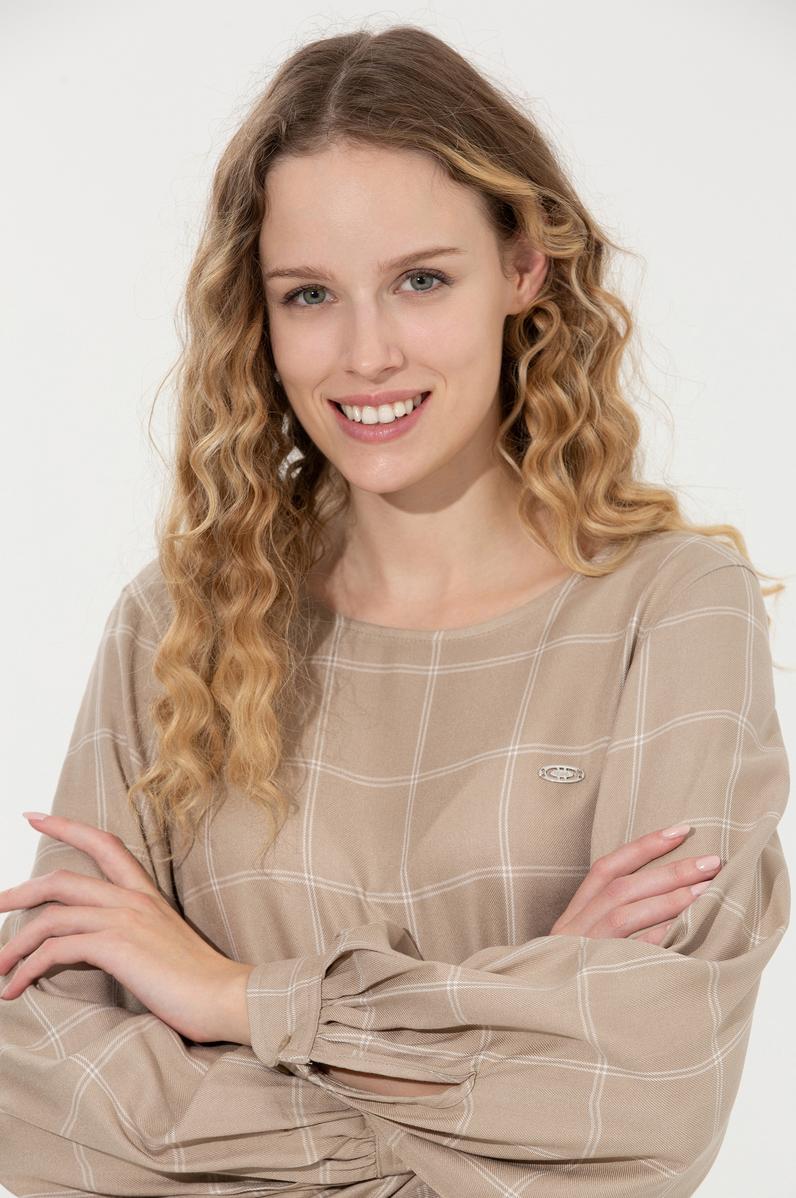 Kadın Taş Uzun Kollu Gömlek