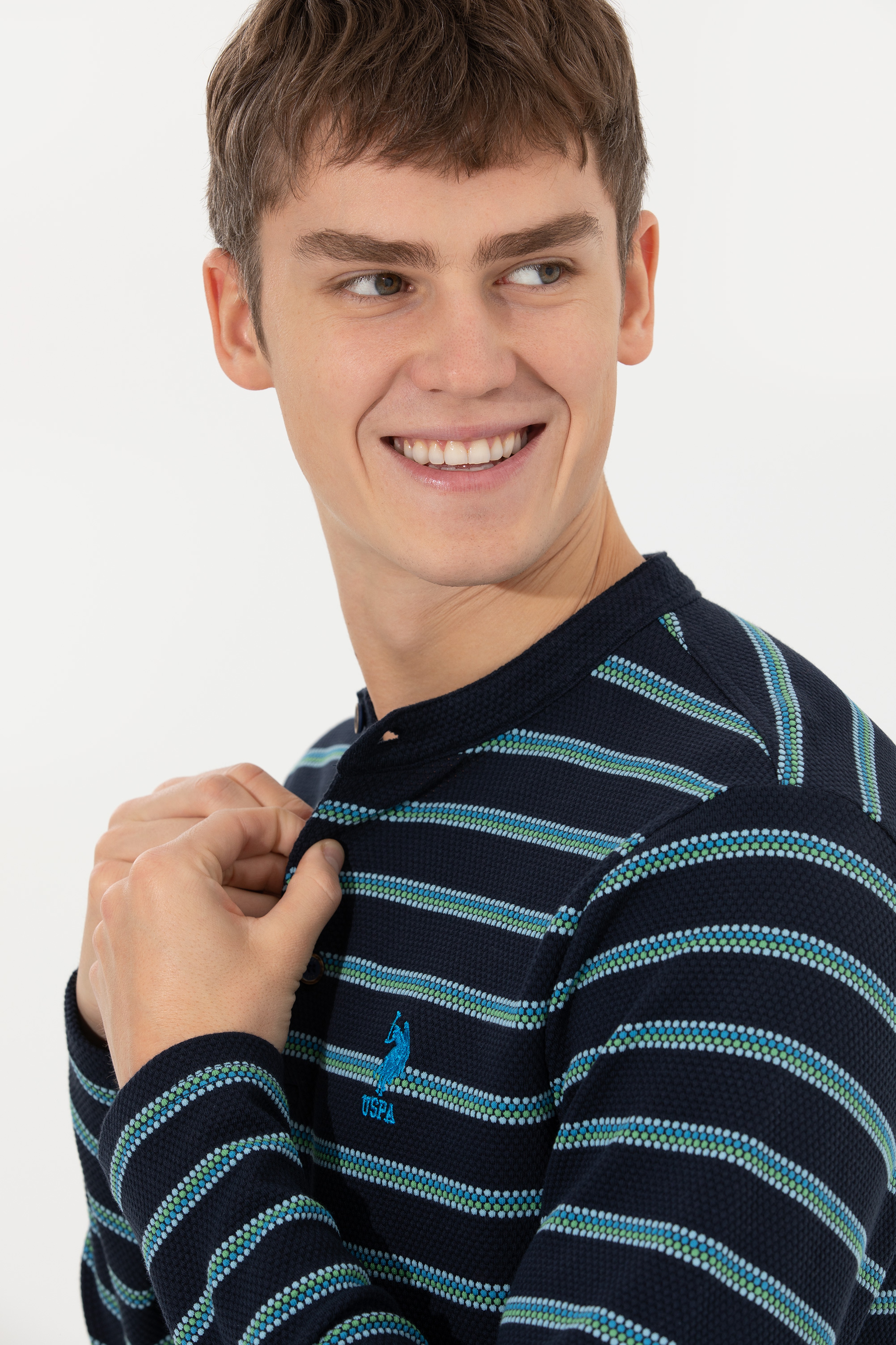 Erkek Lacivert Sweatshirt - Image 3