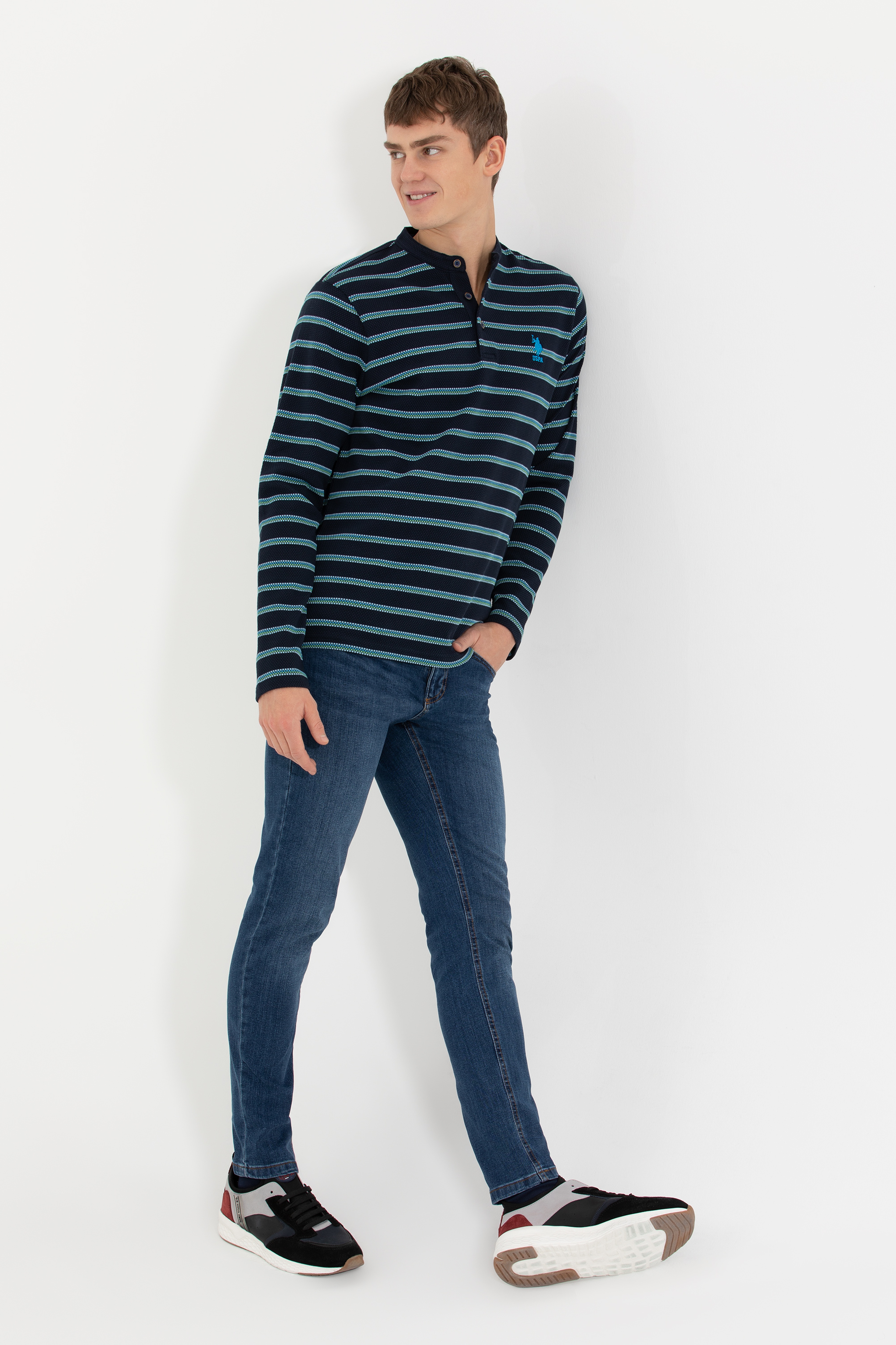Erkek Lacivert Sweatshirt - Image 4