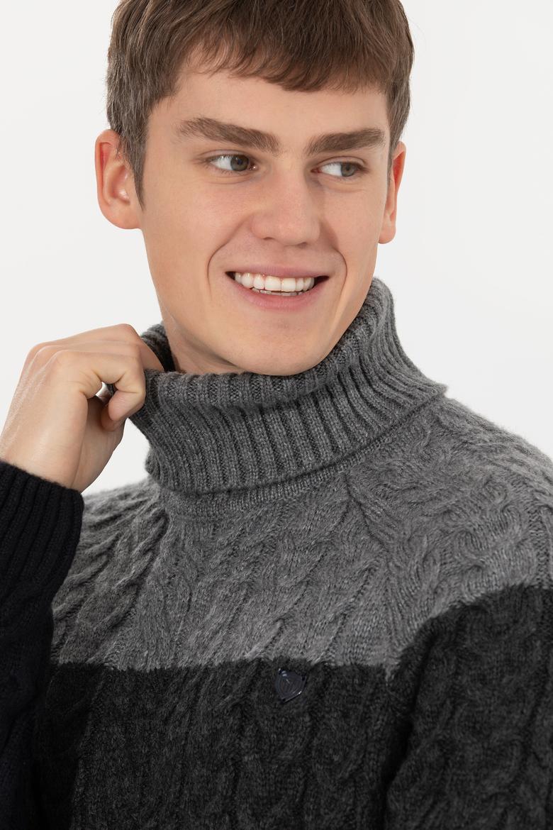 Erkek Lacivert Kazak - 50253823006