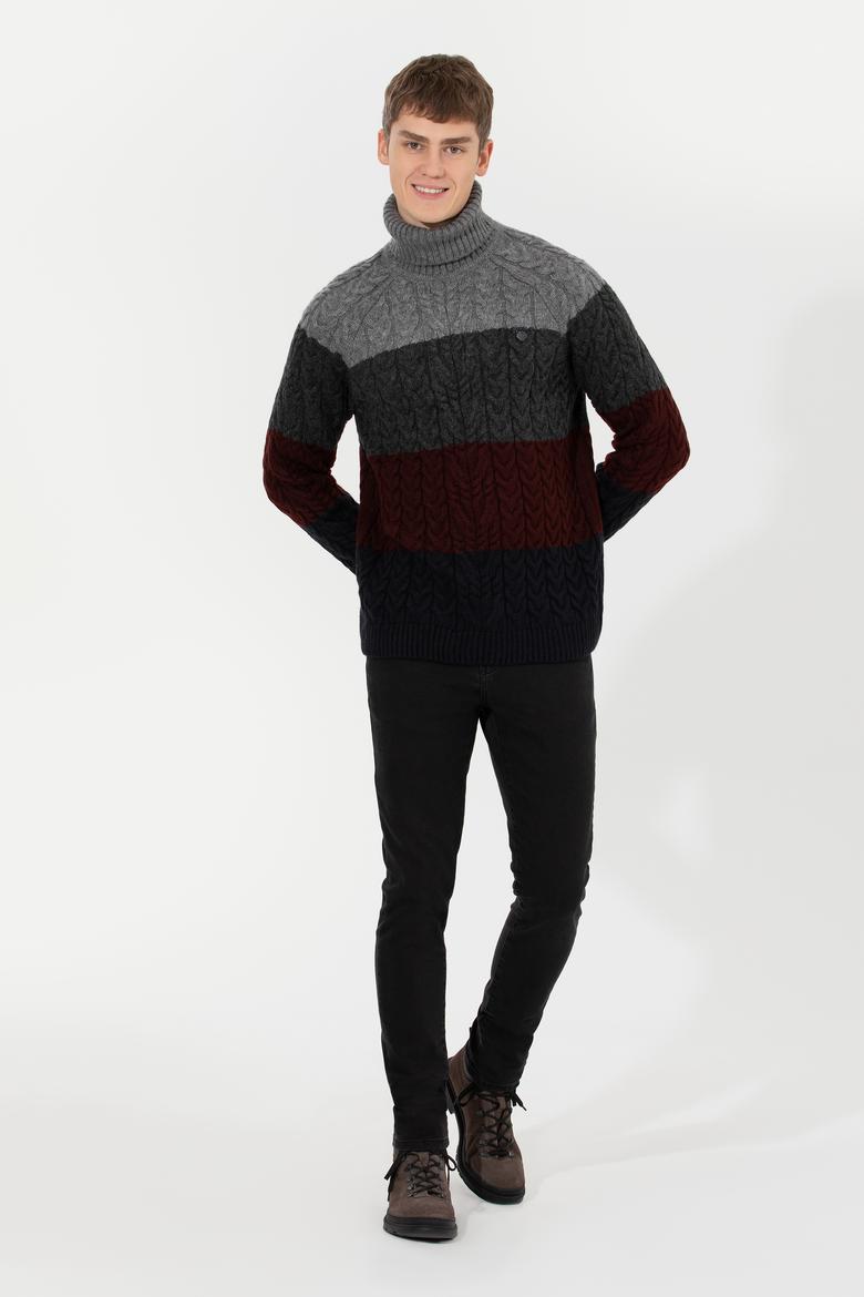 Erkek Lacivert Kazak - 50253823006