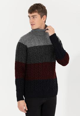 Erkek Lacivert Kazak - 50253823006