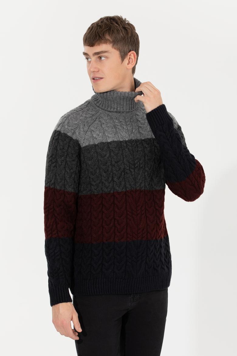 Erkek Lacivert Kazak - 50253823006