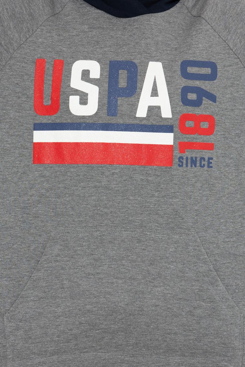 Kadın Gri  Melanj Kapüşonlu Sweatshirt - 50255839005