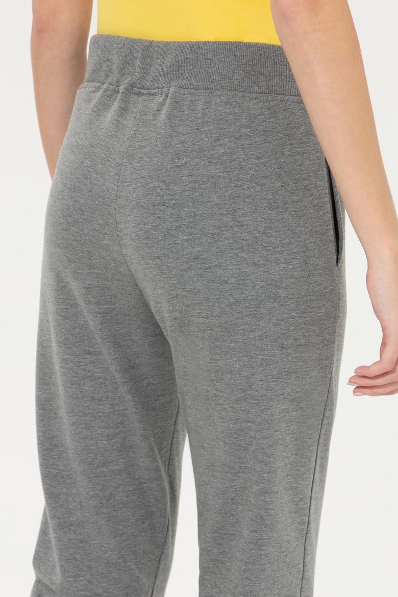 Kadın Gri  Melanj Kapüşonlu Sweatshirt - 50255839005