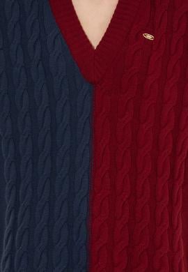 Kadın Lacivert V Yaka Kazak - 50256610007