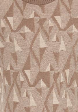 Erkek Camel Melanj Bisiklet Yaka Triko Kazak - 50256663027