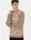 Erkek Camel Melanj Bisiklet Yaka Triko Kazak
