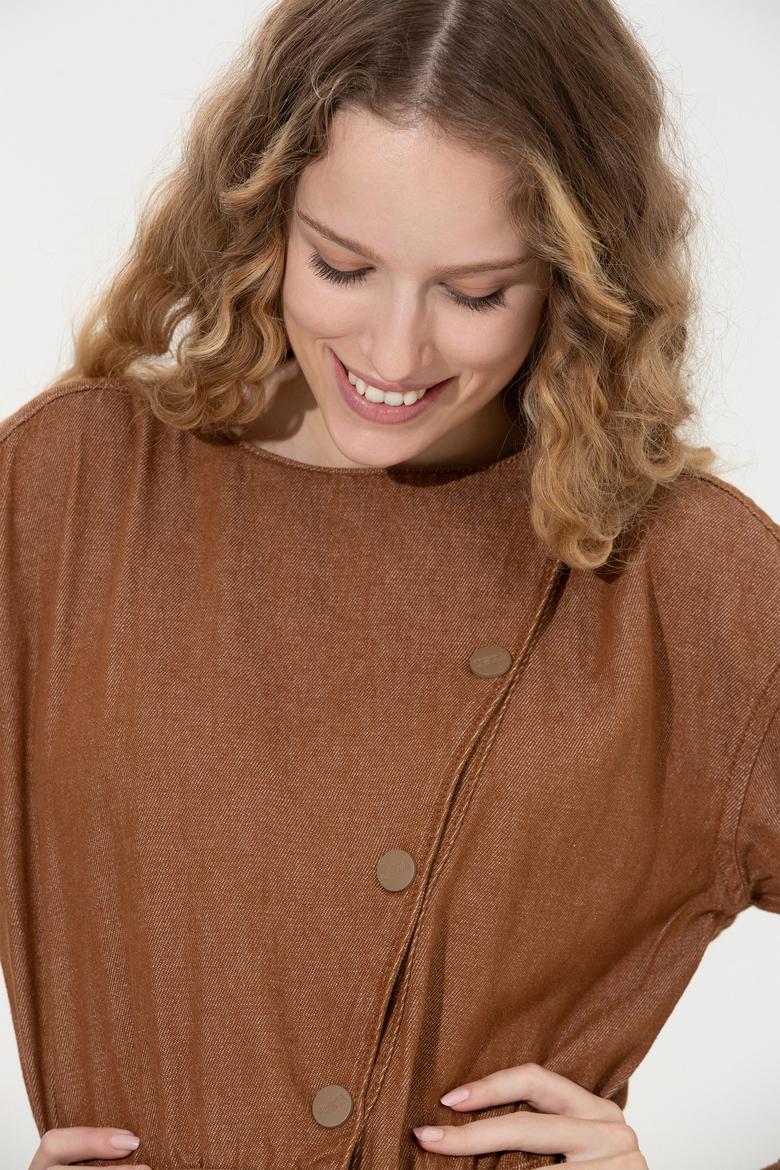 Kadın Kahverengi Jean Tulum - 50256772002