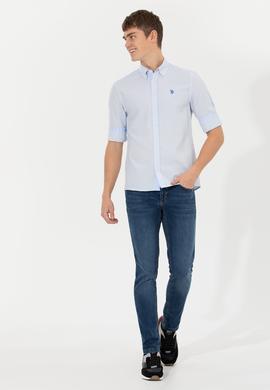 Erkek Açık Mavi Uzun Kollu Gömlek - 50262338016