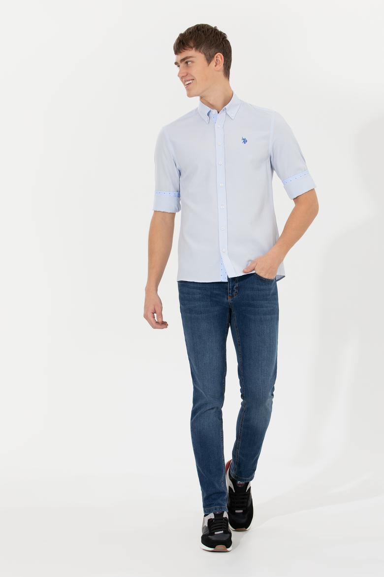 Erkek Açık Mavi Uzun Kollu Gömlek