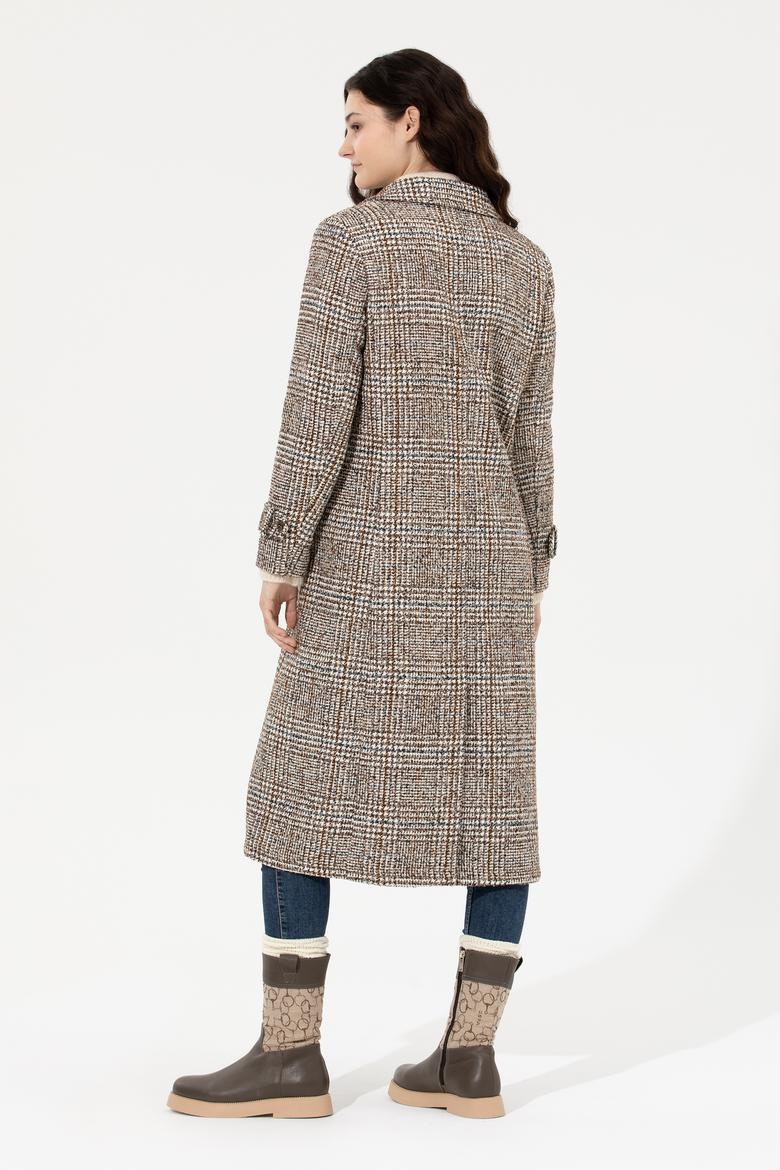 Kadın Krem Kaşe Kaban - 50255735008