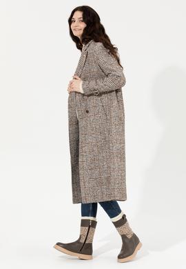 Kadın Krem Kaşe Kaban - 50255735008