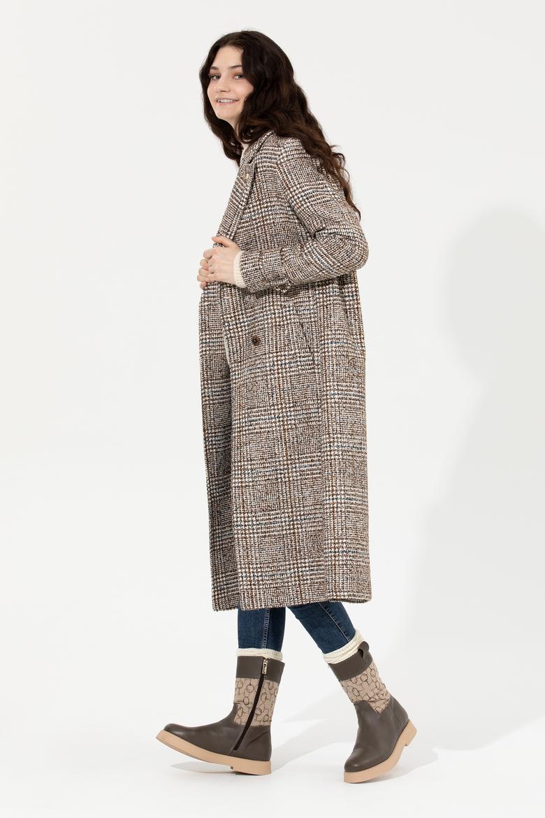 Kadın Krem Kaşe Kaban - 50255735008