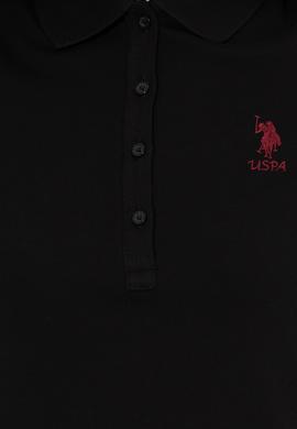 Kadın Siyah Basic Polo Yaka Tişört - 50256287033