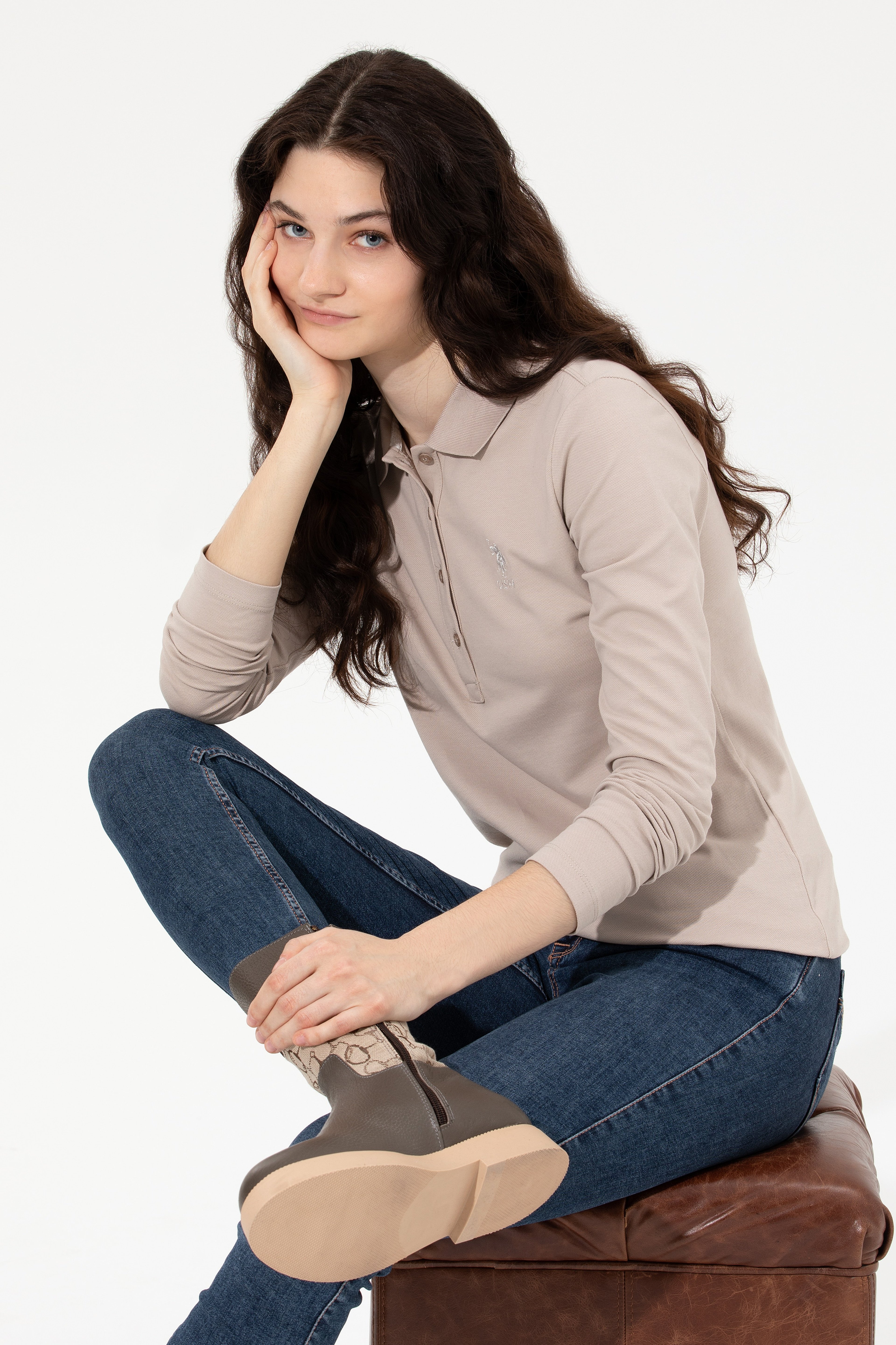 Kadın Taş Basic Sweatshirt - Image 4