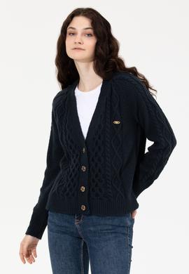 Kadın Lacivert Triko Hırka - 50253654004