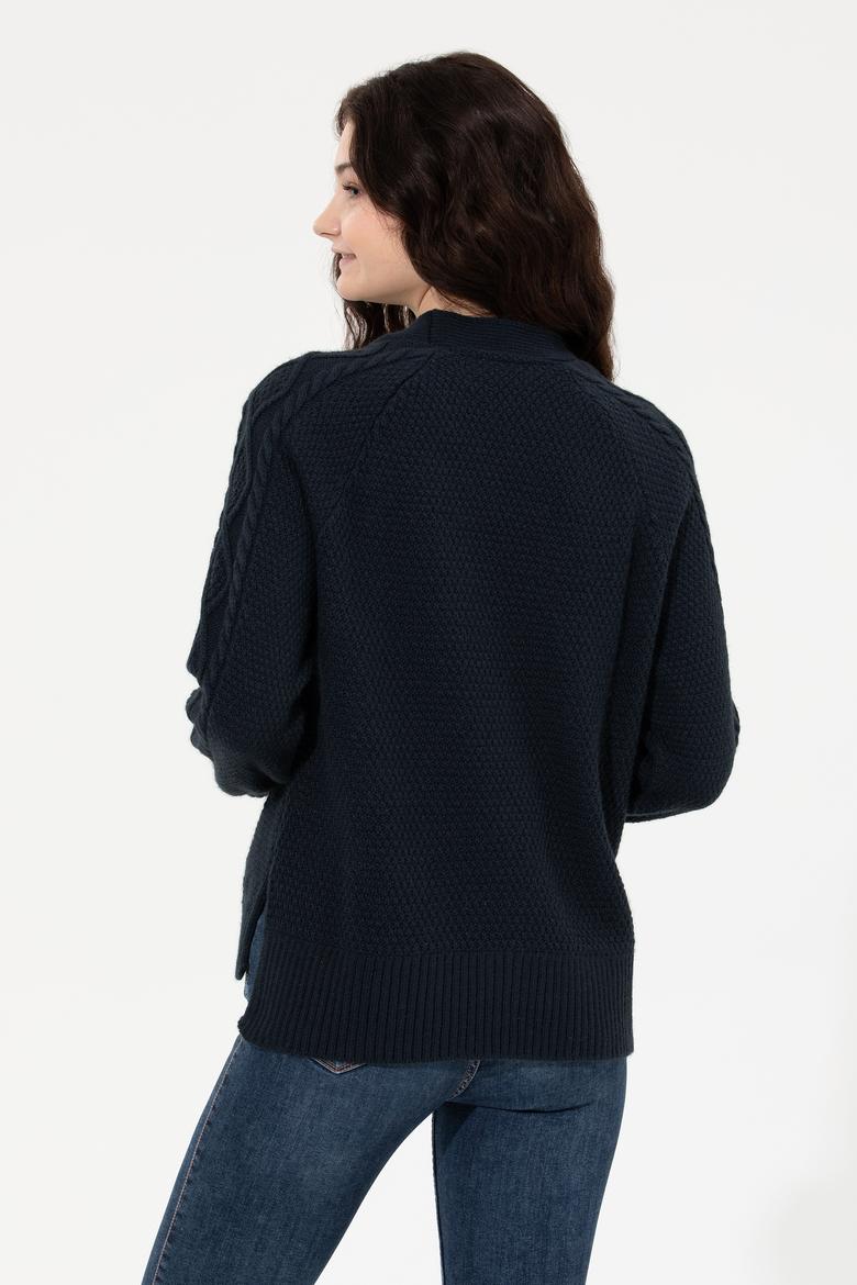 Kadın Lacivert Triko Hırka - 50253654004