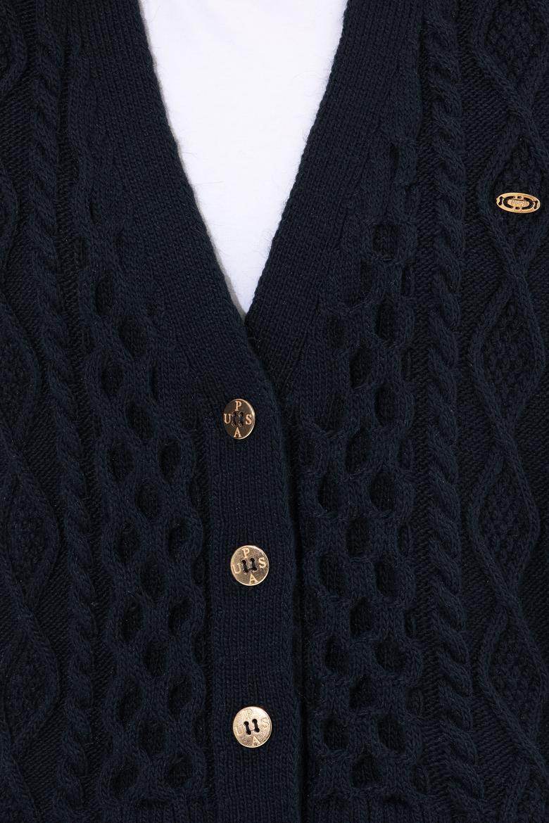 Kadın Lacivert Triko Hırka - 50253654004