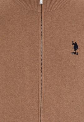 Erkek Camel Melanj Basic Triko Hırka - 50257599032