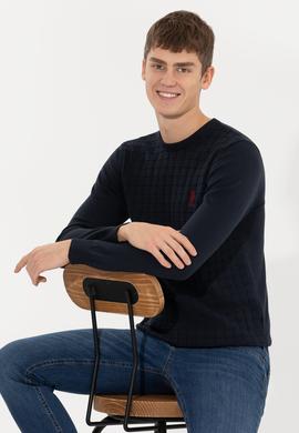 Erkek Lacivert Bisiklet Yaka Triko Kazak - 50257854009