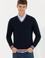 Erkek Lacivert V Yaka Triko Kazak