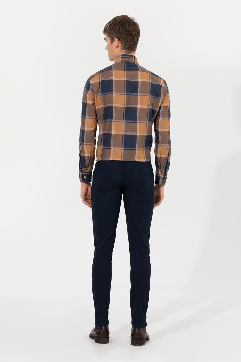 Erkek Lacivert Kanvas Pantolon - 50260816018