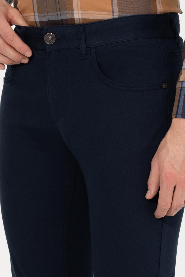 Erkek Lacivert Kanvas Pantolon - 50260816018