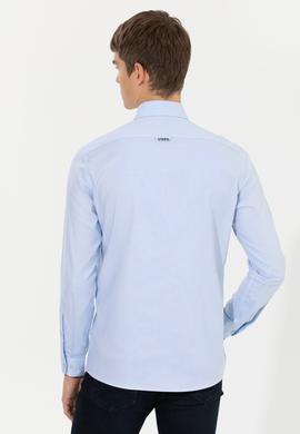 Erkek Açık Mavi Uzun Kollu Basic Gömlek - 50256697007