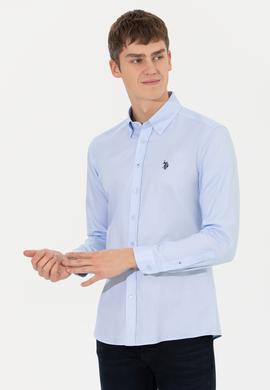 Erkek Açık Mavi Uzun Kollu Basic Gömlek - 50256697007