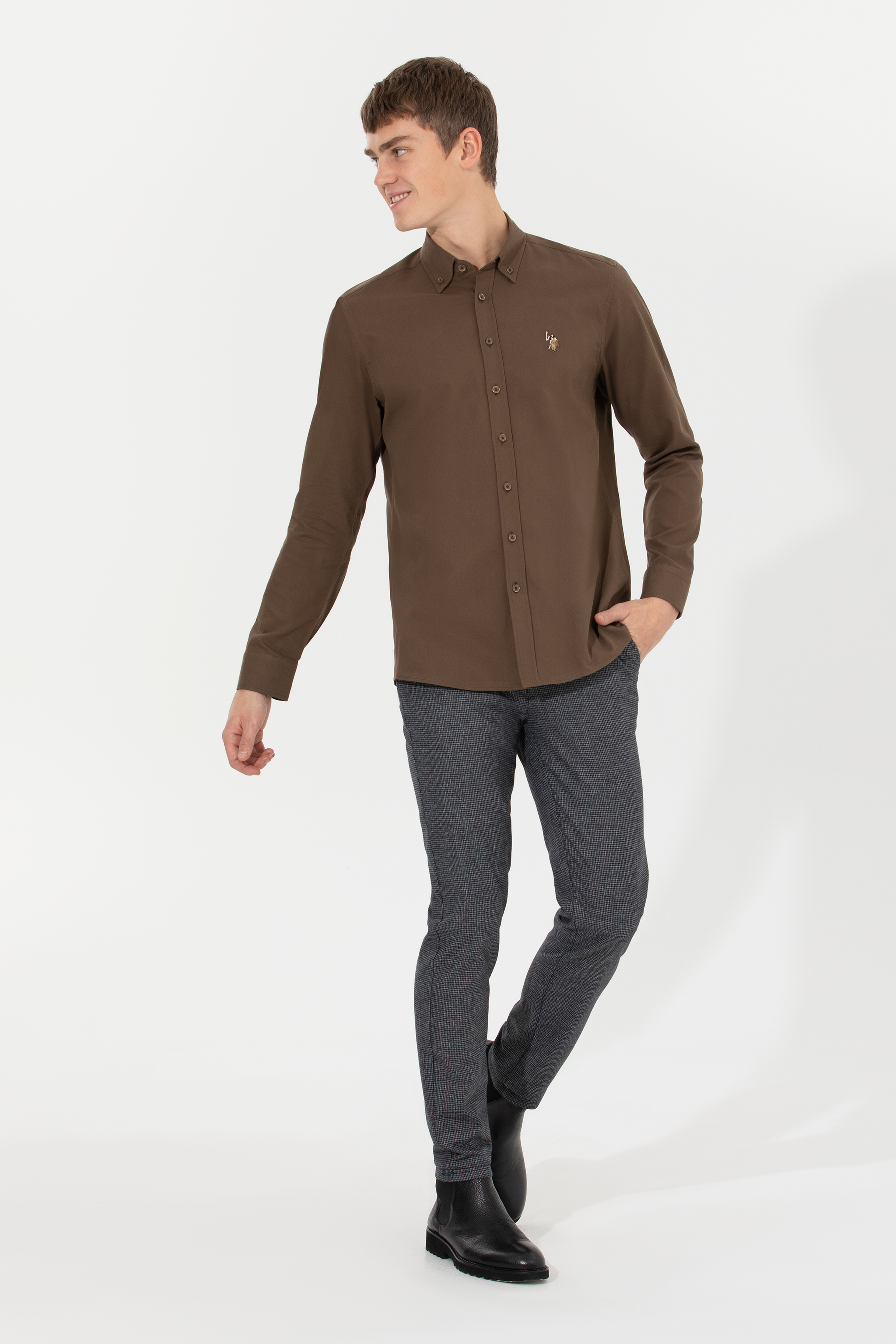 Erkek Slim Fit Lacivert Kanvas Pantolon